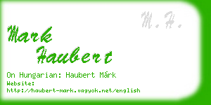 mark haubert business card